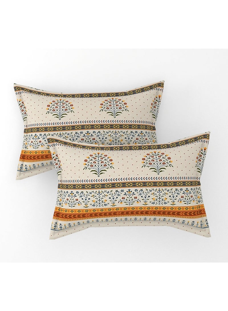 AURIO Premium Queen Size Fitted Bedsheet with 2 Pillowcases – Modern Design – Deep Pocket (180x200+35 cm, 72 x 78 + 10 inch) Soft, Breathable Microfiber Bedding Set for Home Comfort - Image 5